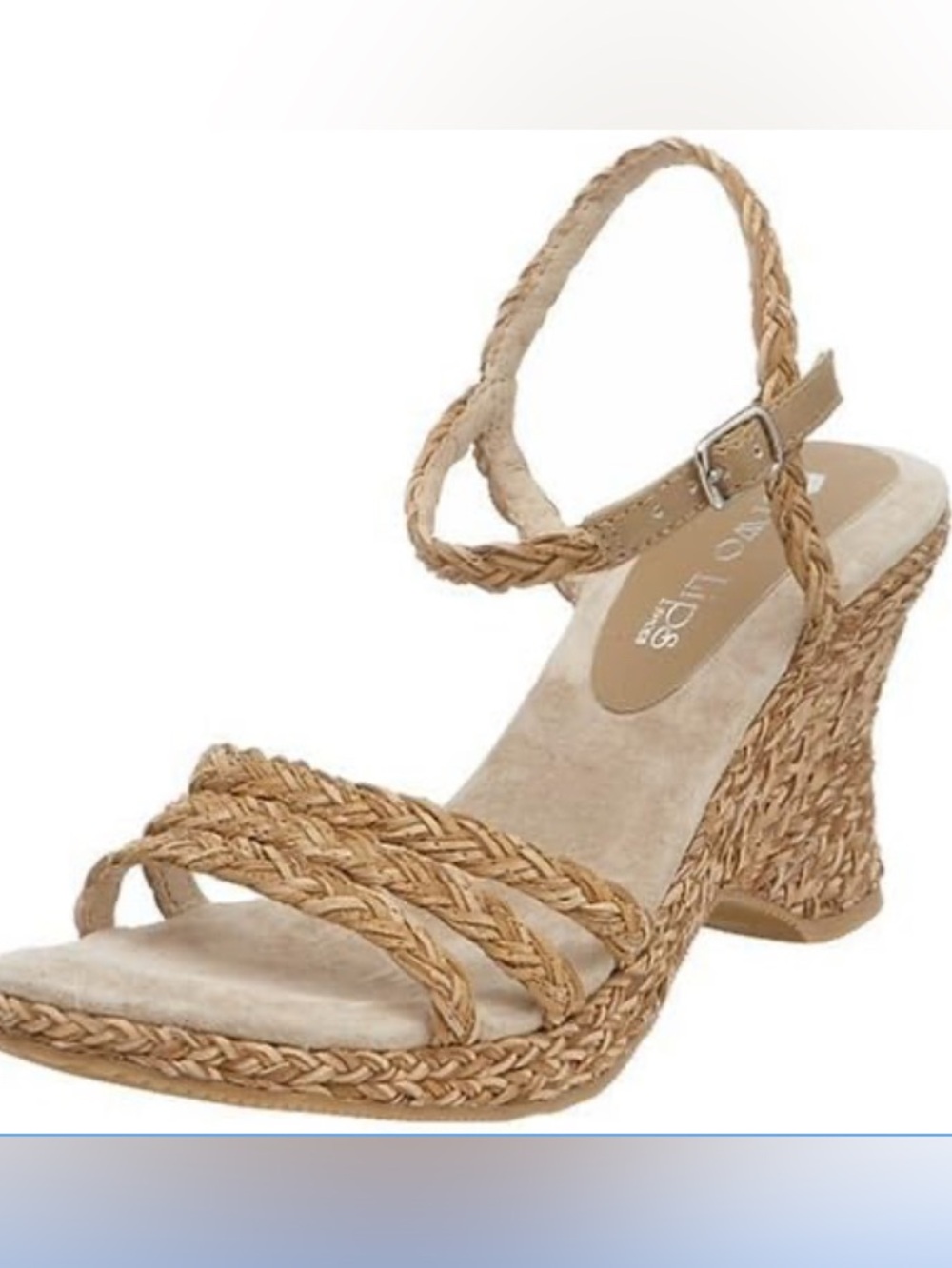 NWOB Two Lips Women's Osella Raffia Sandal Size 9 M